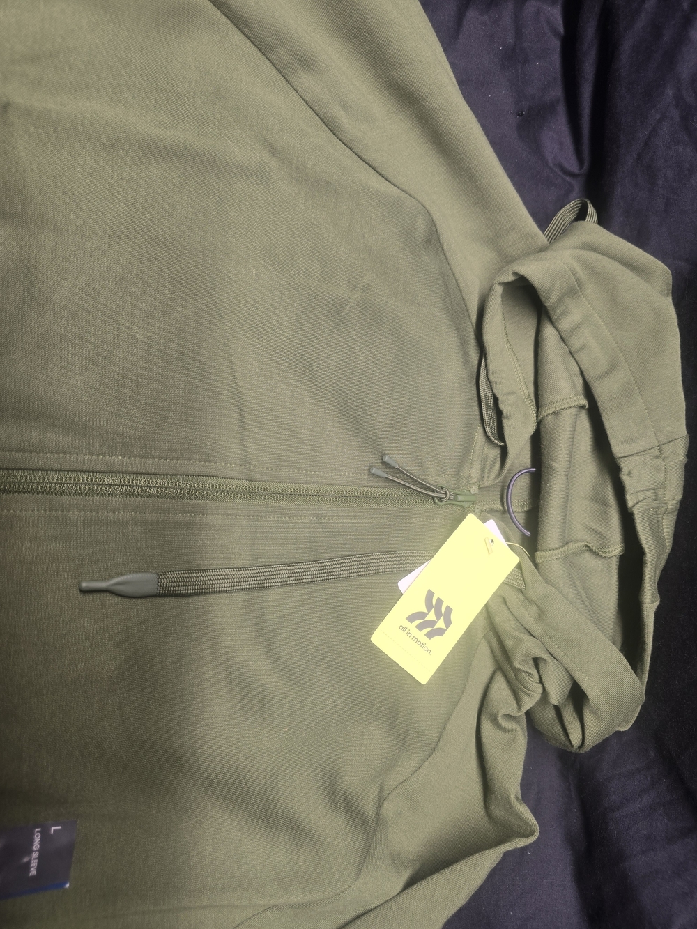 All in Motion Men's Siro Ponte Full Zip Hoodie Green Large L NWT Zipper Pockets - Picture 2 of 4